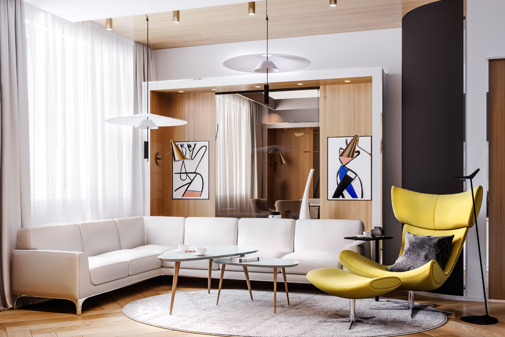 Реализованный проект квартиры в Москве, Скандинавия и Ар-деко: уютная эклектика