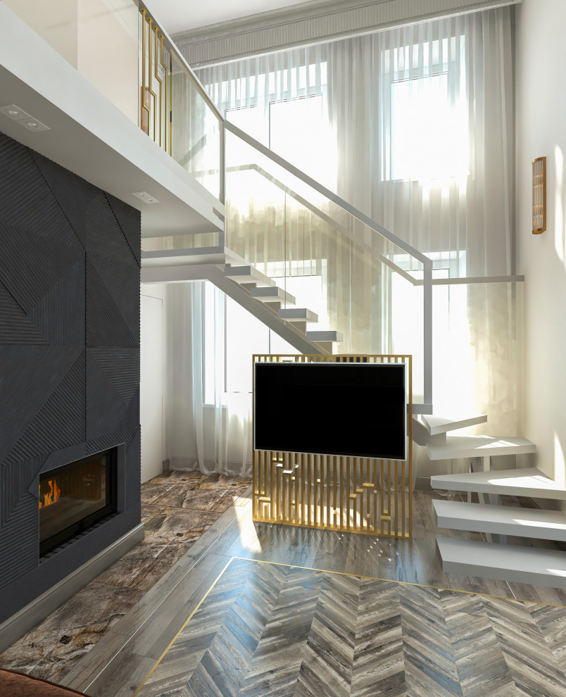 Двухуровневая квартира "Золотые блики" г.Москва