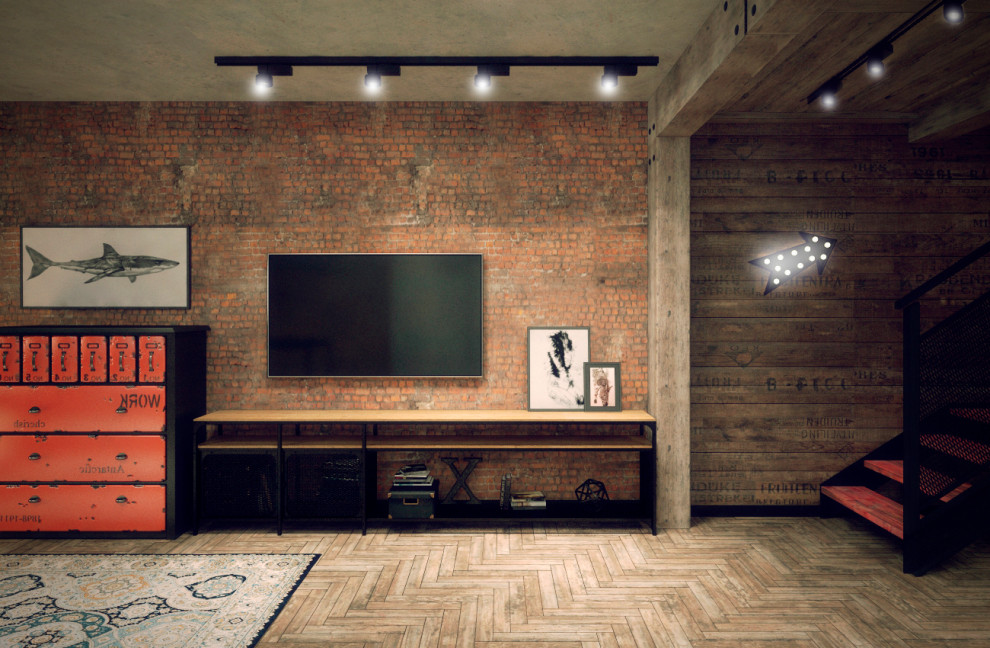 Двухъярусная квартира в стиле Лофт