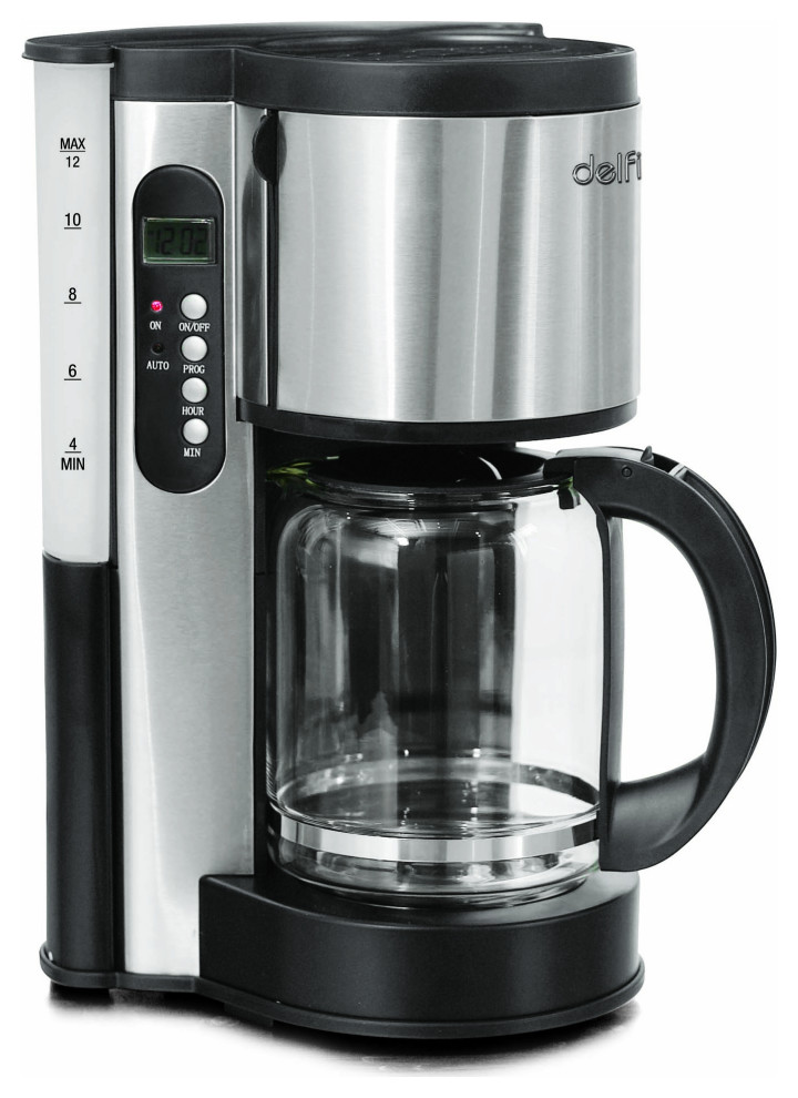 Toastess Stainless Steel Programmable Coffee Maker, 12 Cup