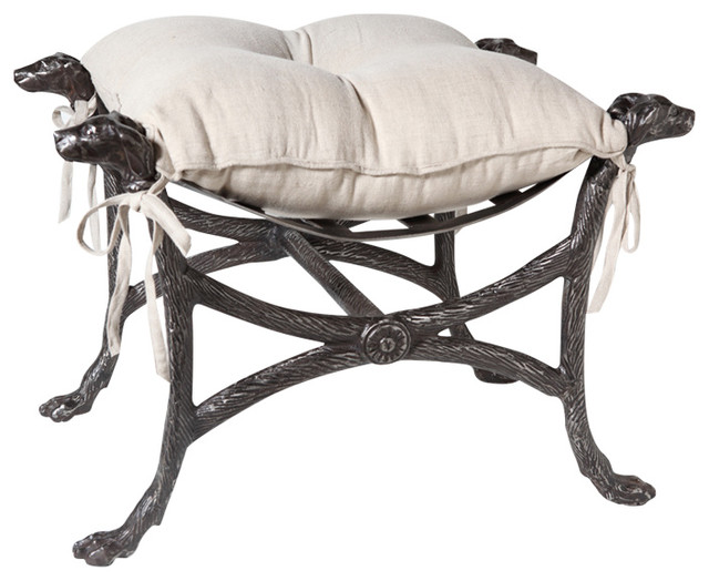 Luxe Labrador Retreiver Dog Head Bench Stool, Ornate Paw Feet ... Luxe Labrador Retreiver Dog Head Bench Stool, Ornate Paw Feet ...