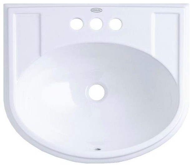 Kohler K 2279 4 0 Devonshire Self Rimming Bathroom Sink White