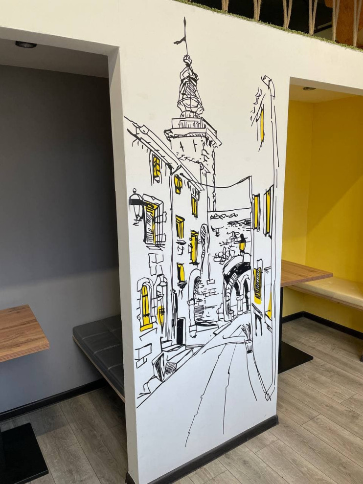 Роспись стен в офисе Dr.Jung