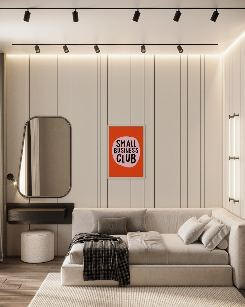 Монохромная квартира с террасой.