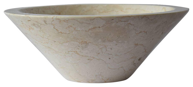 Koni Marble Vessel Sink, Cream