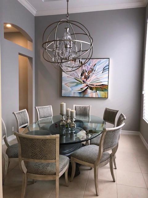 Dining room - transitional dining room idea