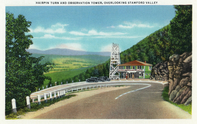 Mohawk Trail Hairpin Turn And Observation Tower View Print