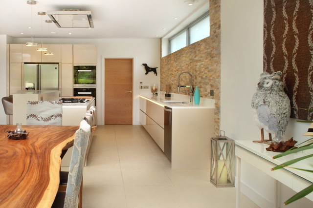 Open plan kitchen dining moderne-spisestue