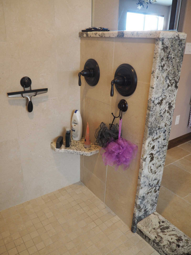 Master Bathroom with a Fireplace!