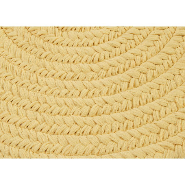 Boca Raton Rug, Pale Banana, 8'x10' Oval Contemporary Area Rugs
