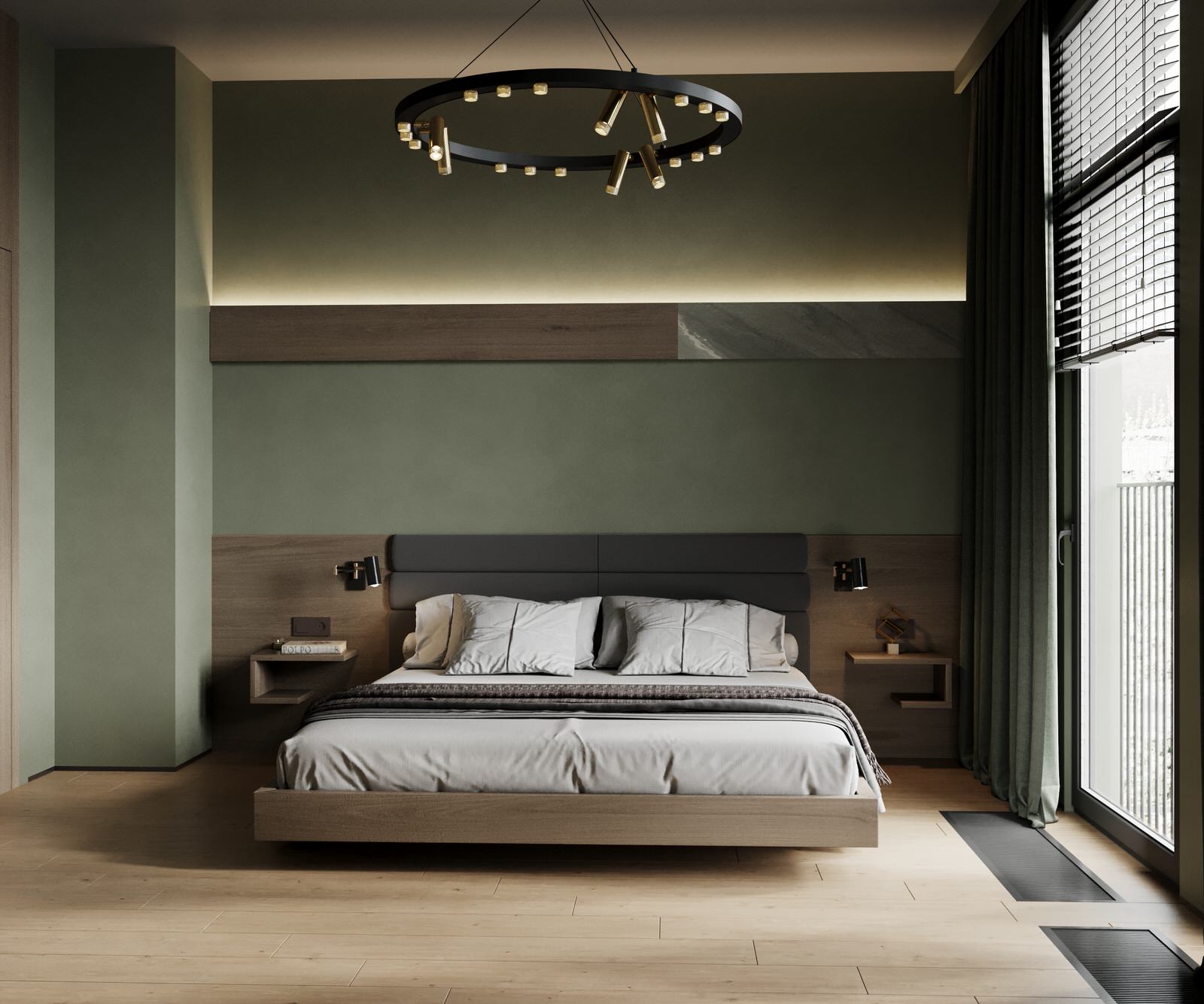 Минималистичный интерьер спальни