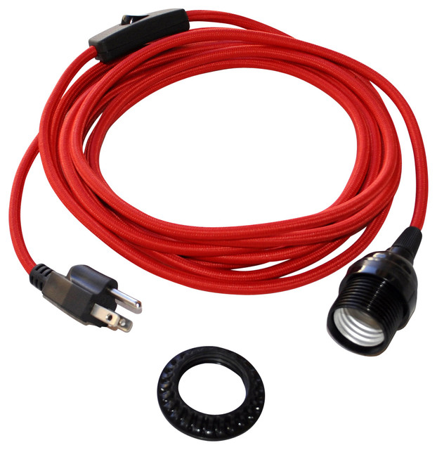 Pendant Light Cord Set 16 Foot True Red In Black Lamp Holder - How To Wire A Pendant Lampholder Pendant Light Cord Set 16 Foot True Red In Black Lamp Holder - How To Wire A Pendant Lampholder