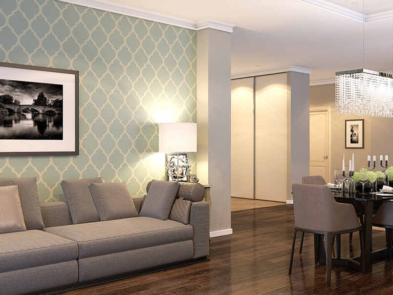 Дизайн-проект кухни-гостиной. Квартира в г. Геленджике.