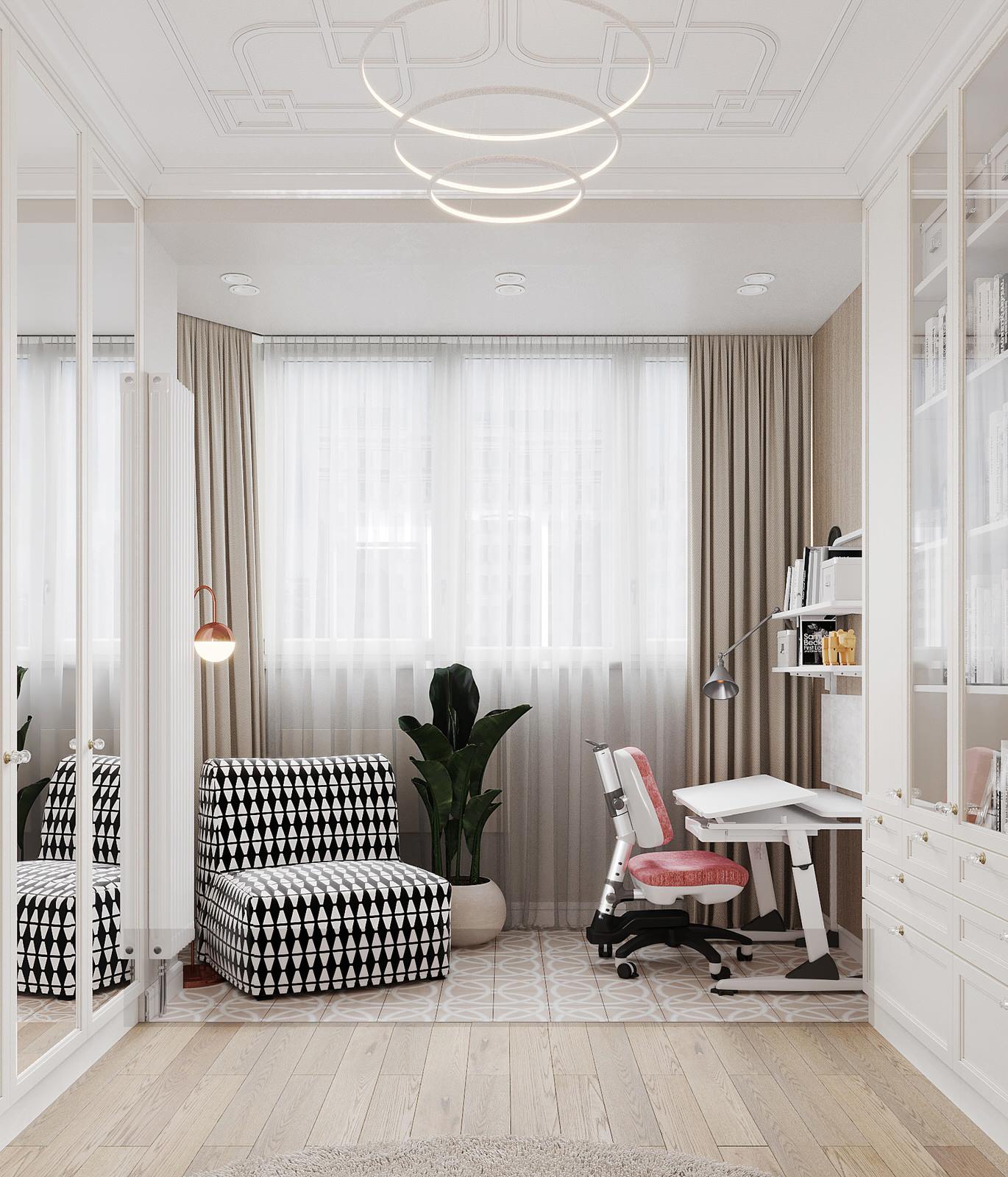 СВЕТЛЫЙ ИНТЕРЬЕР В ЖК ДОНСКОЙ ОЛИМП