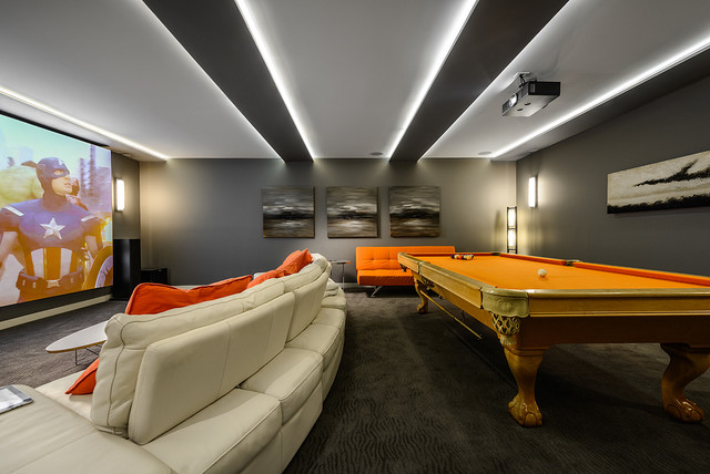 Contemporary Home Theater contemporary-hemmabio