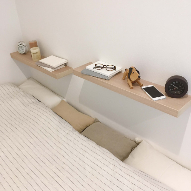 飾り棚 minimalistisch-schlafzimmer
