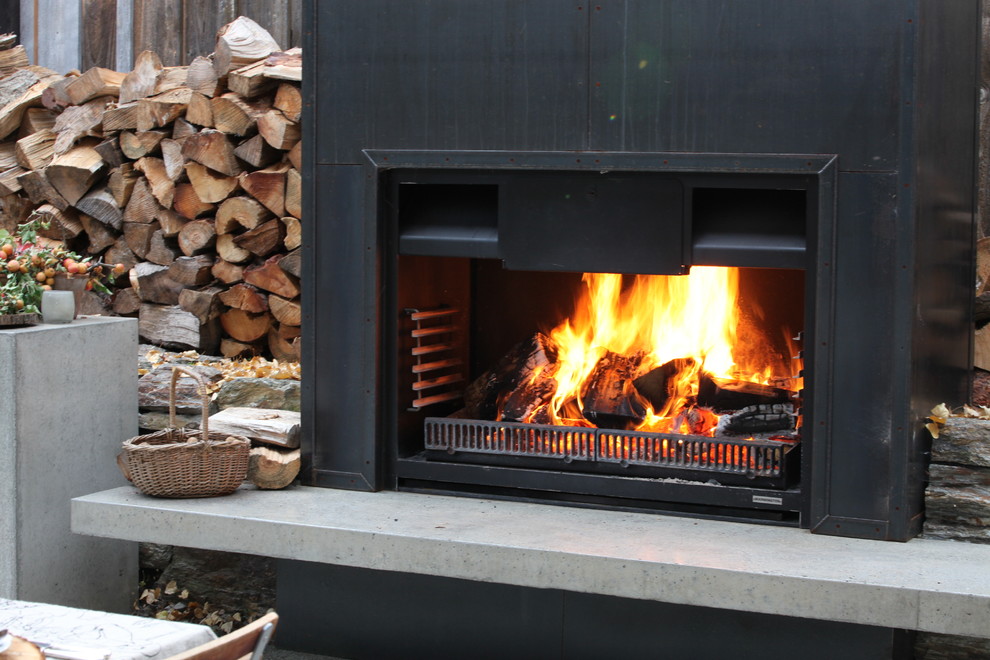 Outdoor Fires Contemporary Landscape Auckland by Warmington Fires