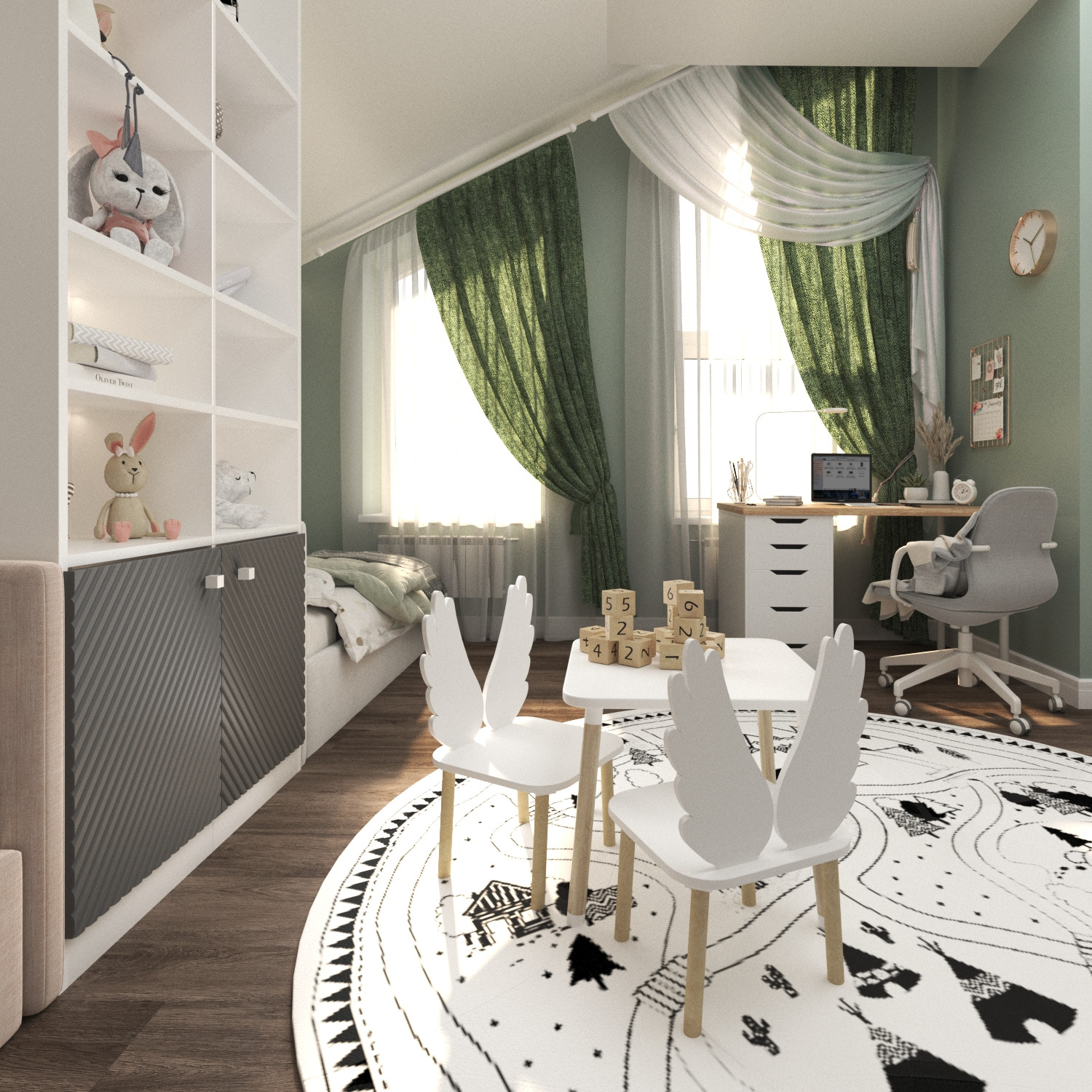 Яркий интерьер таунхауса