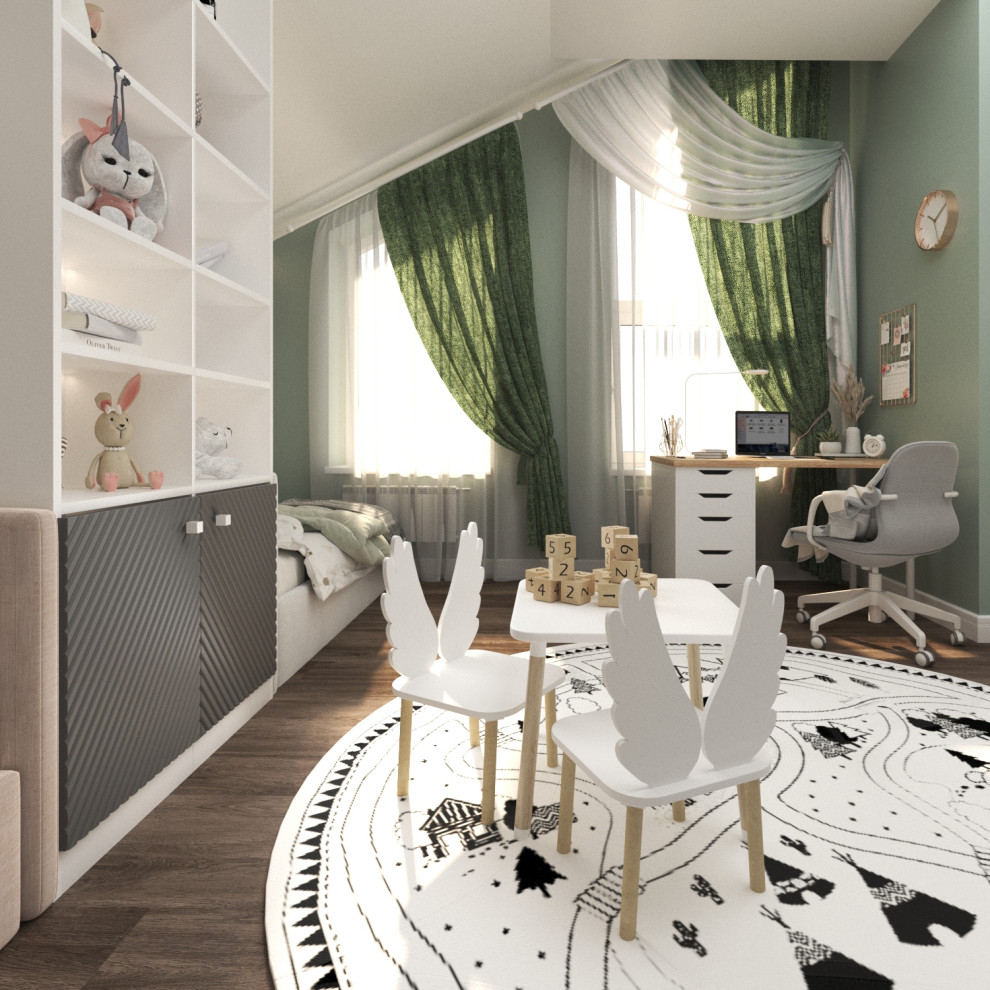 Яркий интерьер таунхауса