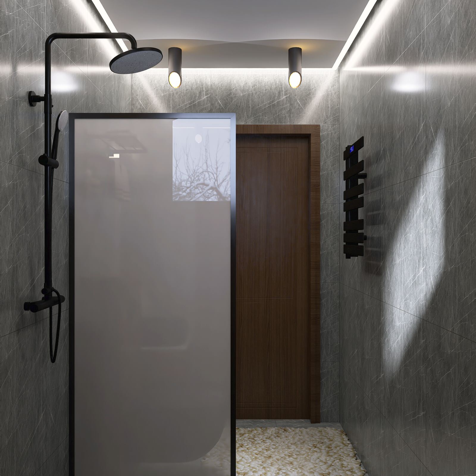 Душевая в загородном доме