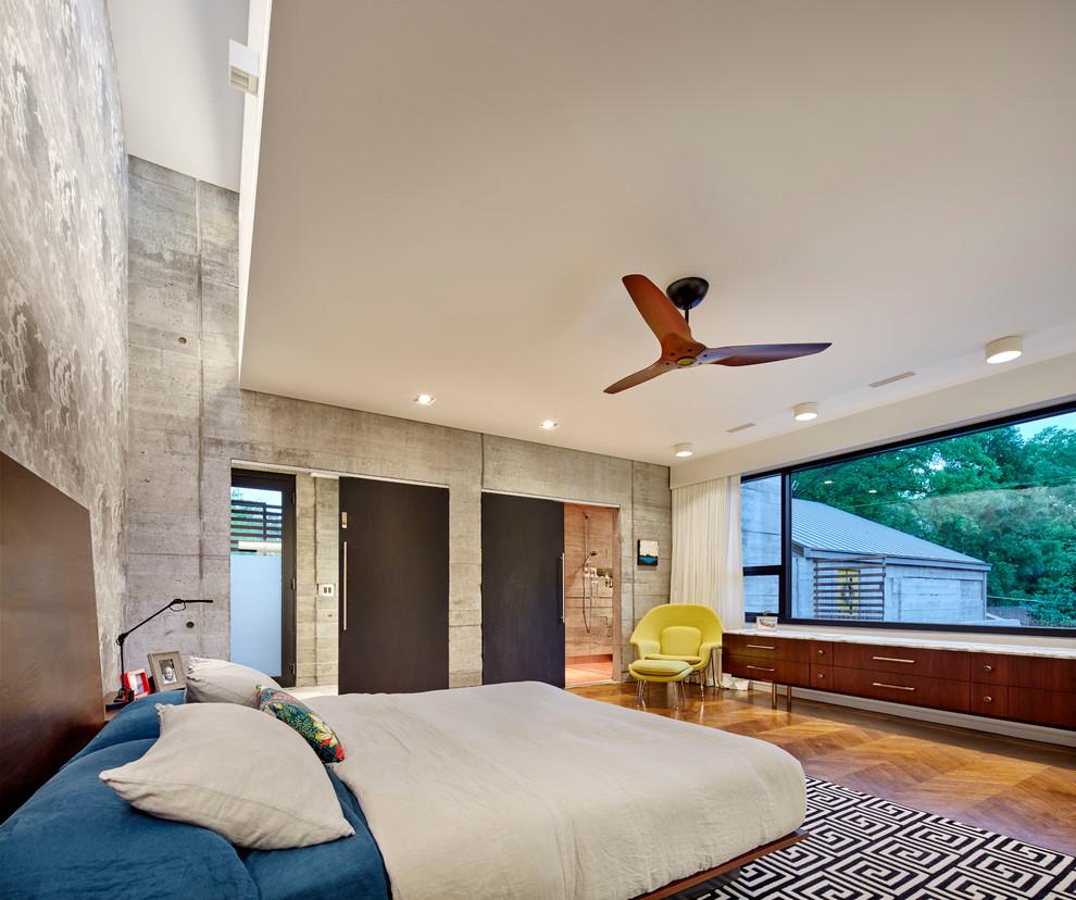 Contemporary bedroom in Raleigh.