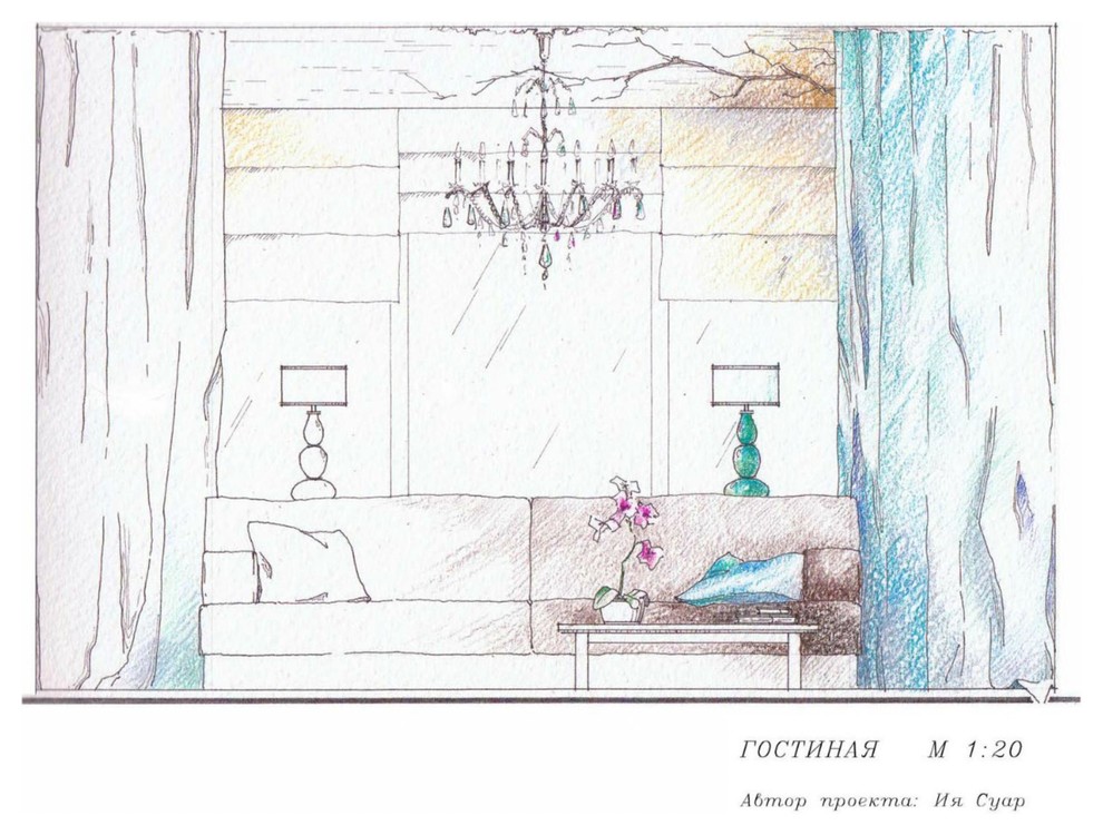 Дизайн проект.Частная резиденция. Эскизная часть.