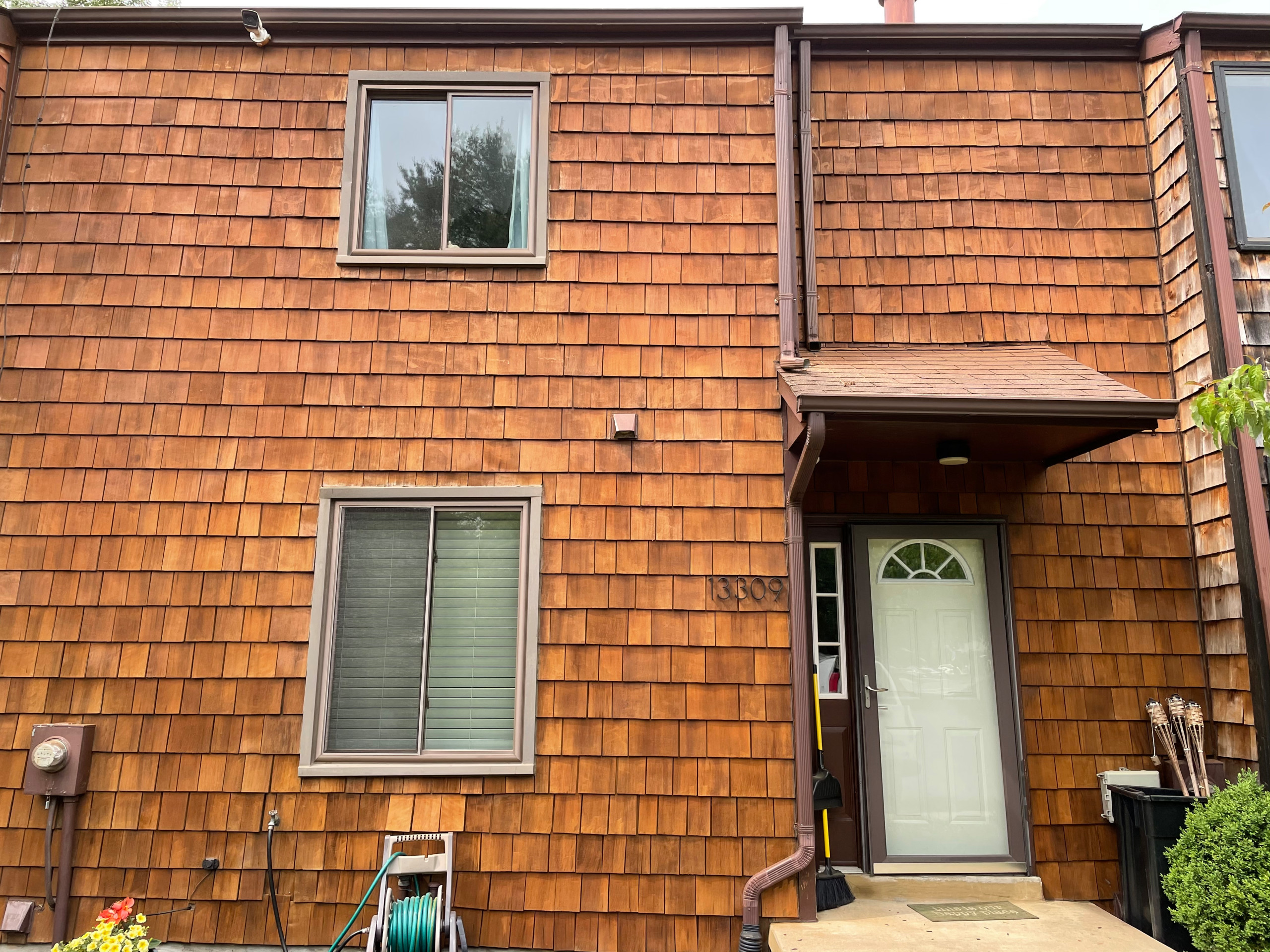 Cedar siding stain