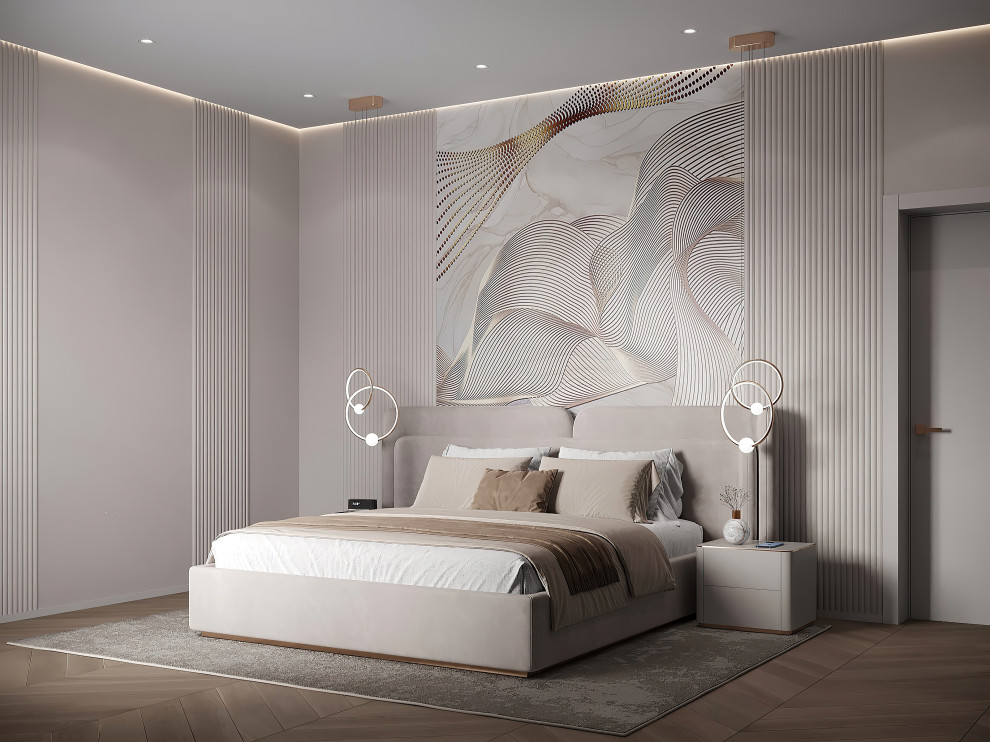 Мастер спальня в двухэтажном доме