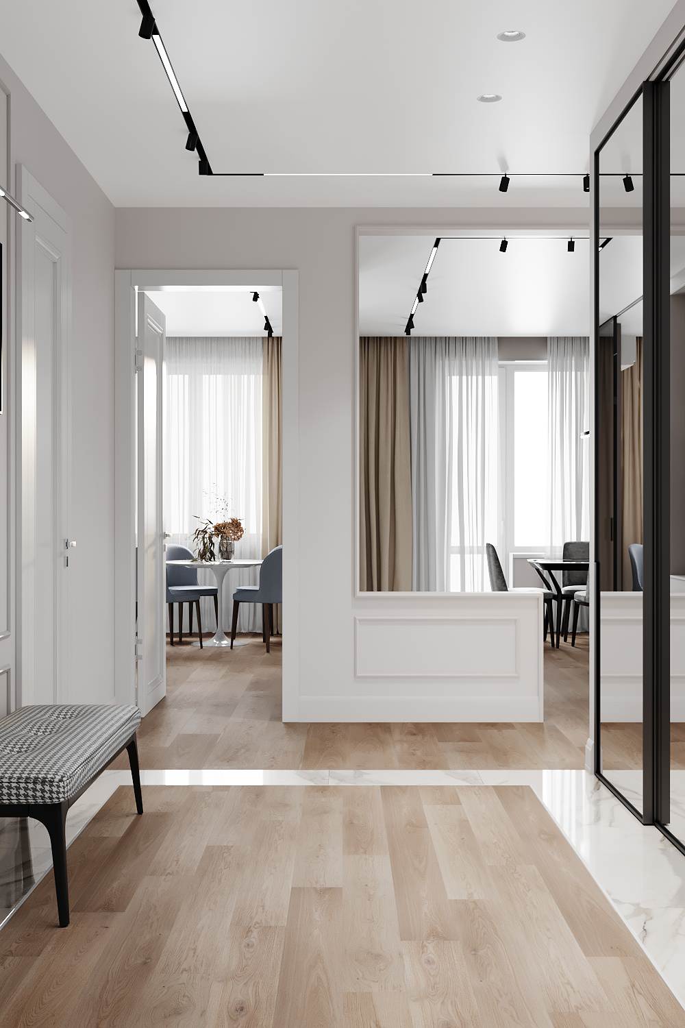 Дизайн трехкомнатной квартиры 100 кв. метров в Москве