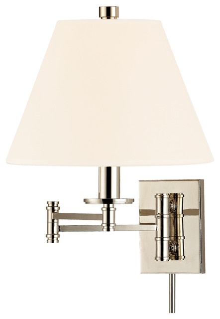 Hudson Valley Claremont 1 Light Wall Sconce Polished Nickel 7721-PN-WS