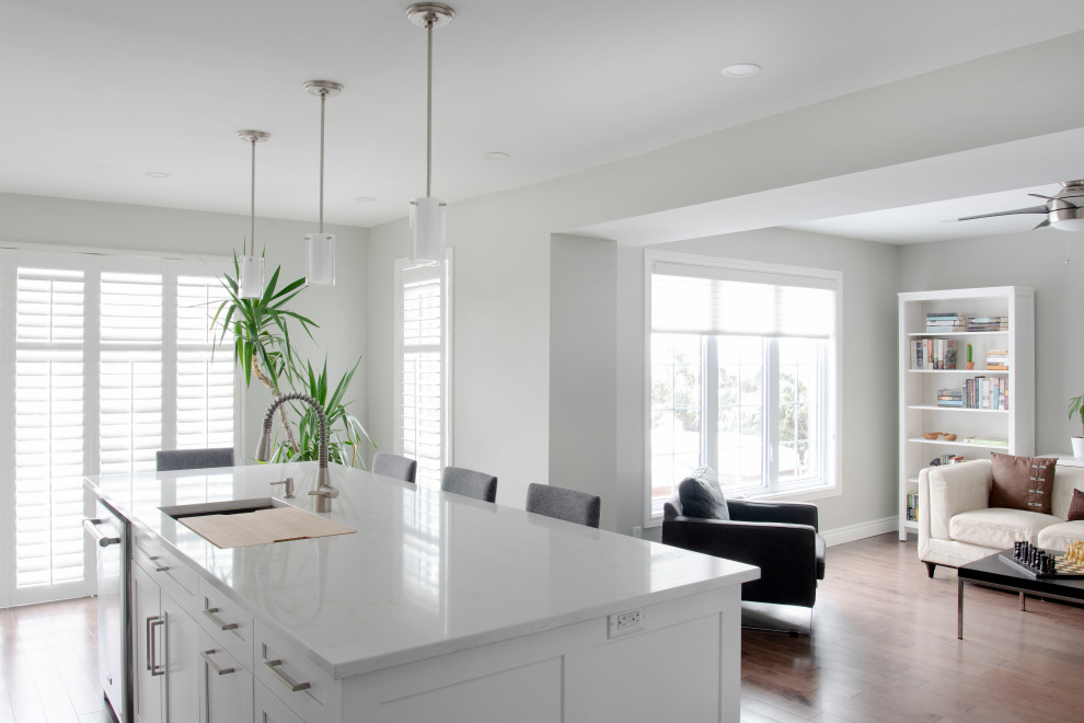 Example of a transitional kitchen design in Ottawa