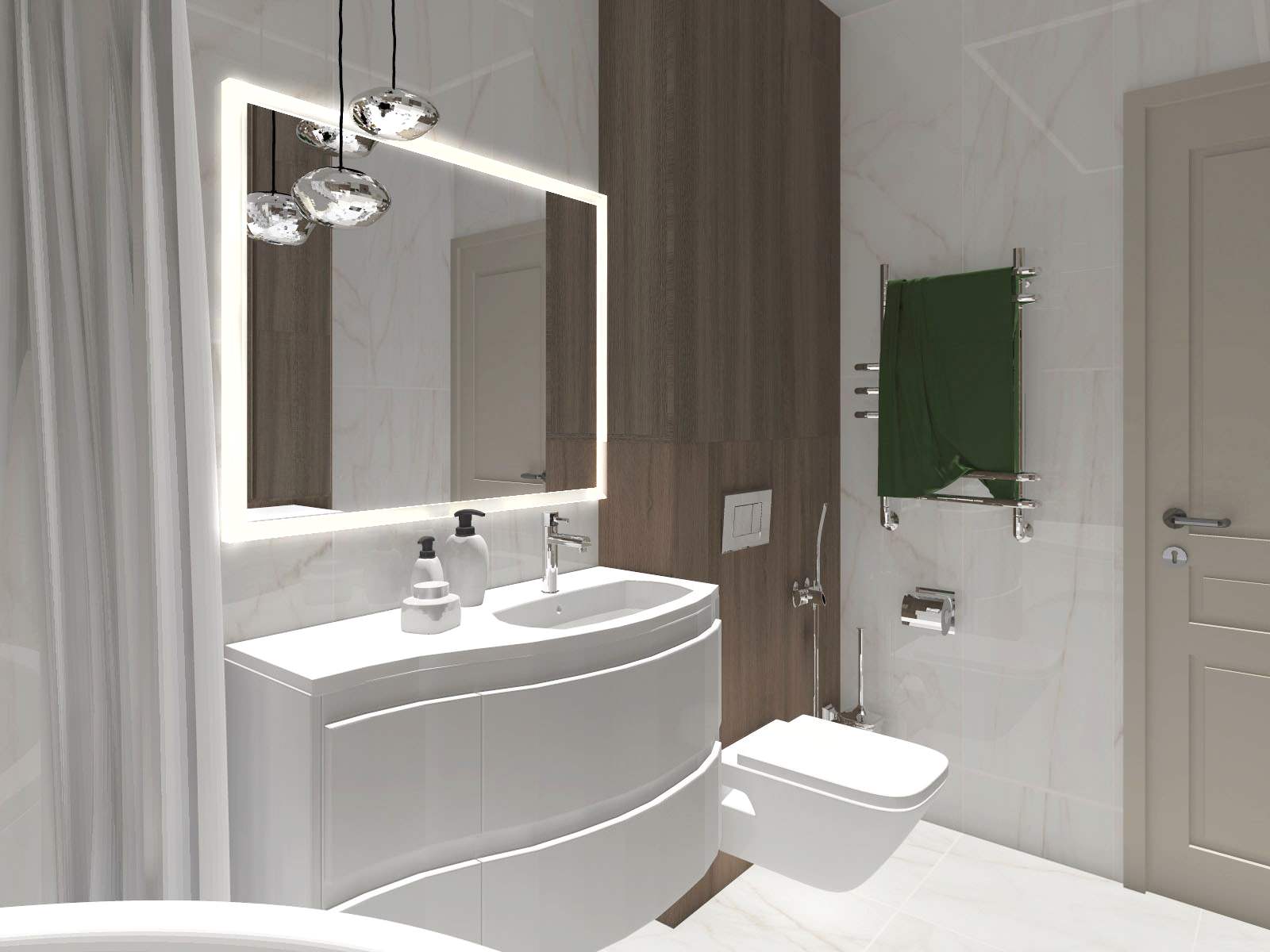 г.Мелехово, Санузел 5,4 м2 на 1 этаже 2-х эт. дома