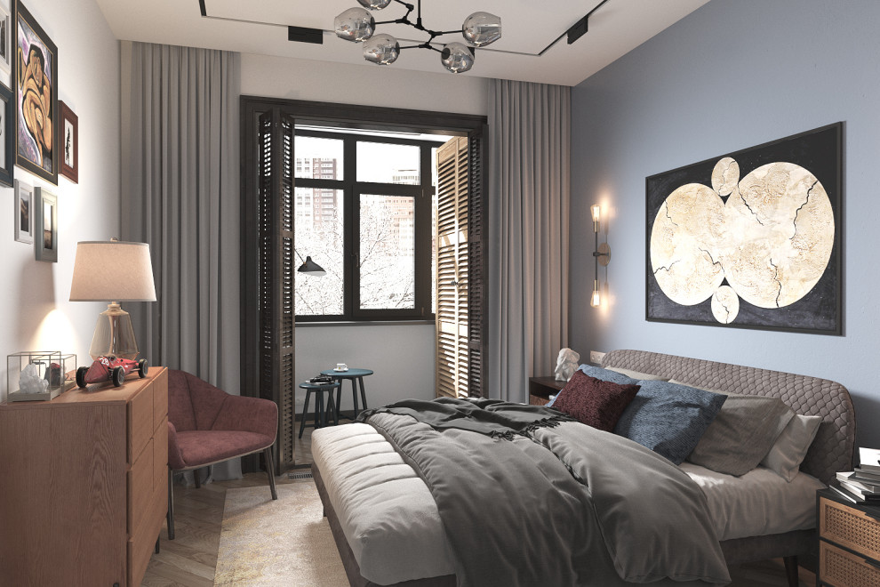 Воображение с этническими мотивами. Проект квартиры 55 м2 в Москве.