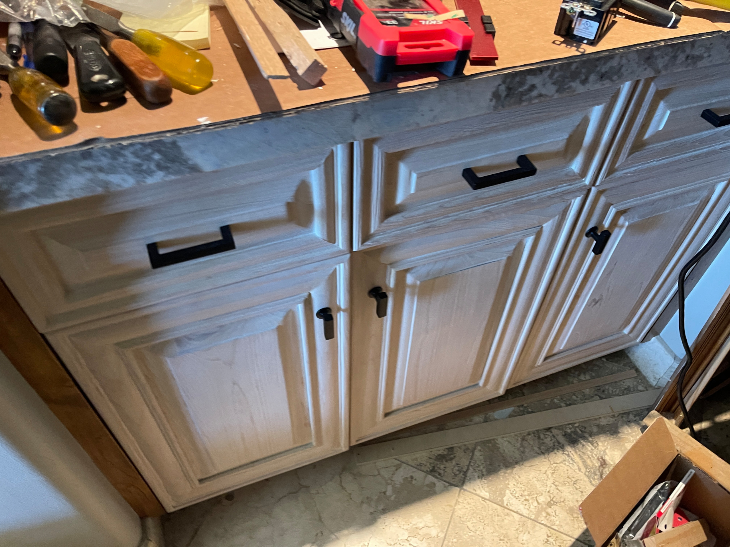 Two Tone Kitchen Reface and Partial Build