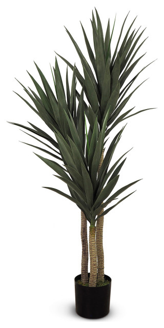 Faux Botanical Yucca in Green 59"H
