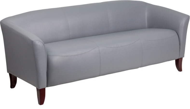 Hercules Imperial Series Gray Leather Sofa