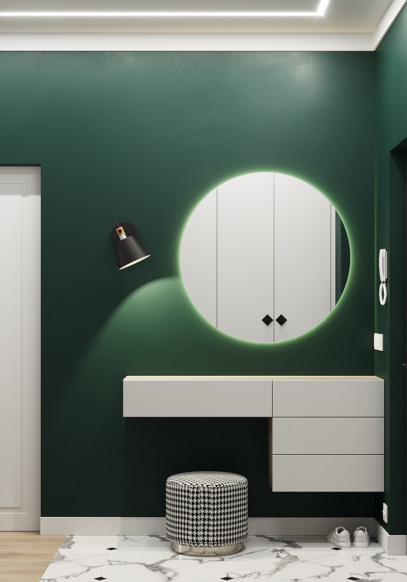 Прихожая в Скандинавском стиле, ЖК "Лесопарковый"