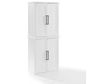 Bartlett Tall Storage Pantry White - 2 Stackable Pantries - Crosley  KF33021WH