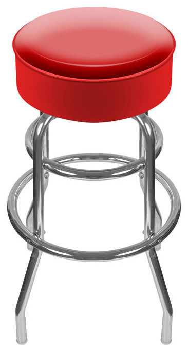 High Grade Red Padded Bar Stool - Made In USA