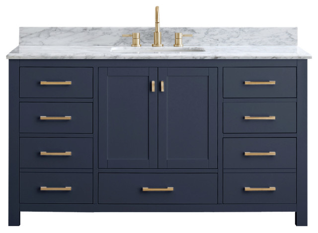 Avanity Modero Bath Vanity in Navy Blue - Transitional ...