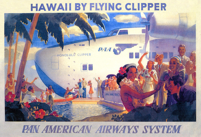 Pan American Air Lines 8.5/" X 11/" Travel Poster South Sea Isles