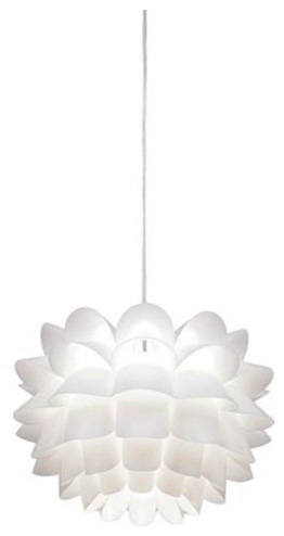 White Flower Wide Pendant Chandelier | Lamps Plus
