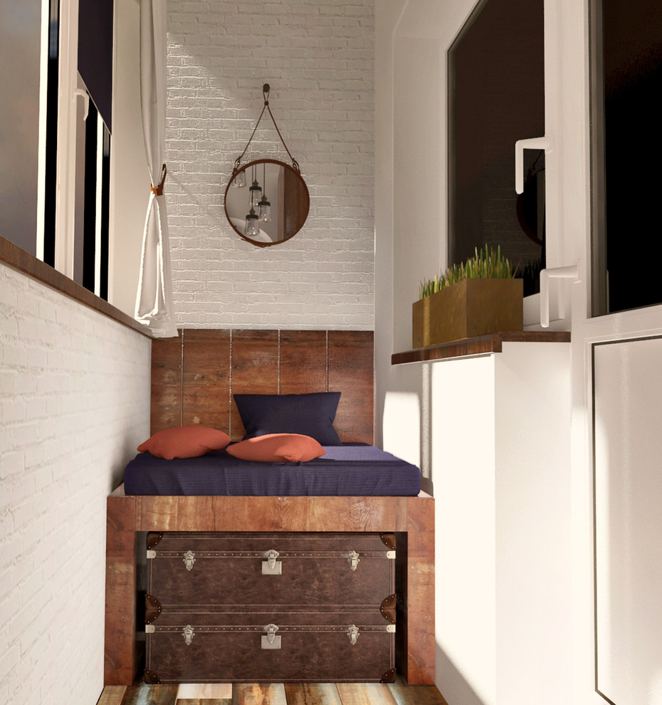 Балкон и входная зона в стиле лофт