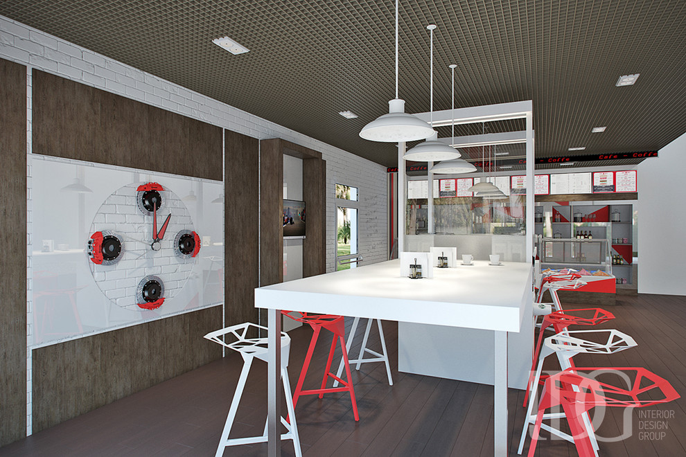 Дизайн зоны для перекусов на автозаправках в Москве