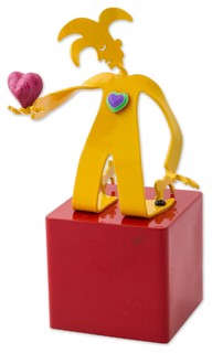 Handmade Harlequin Mother Aluminum Sculpture Peru Contemporary Decorative Objects And Figurines By Novica