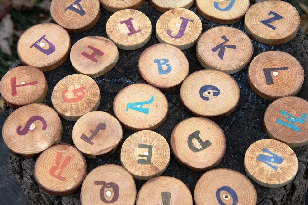 Alphabet Wood Set by The Woodlot
