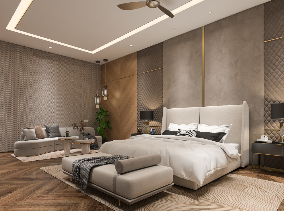 コルカタにあるコンテンポラリースタイルのおしゃれな寝室
