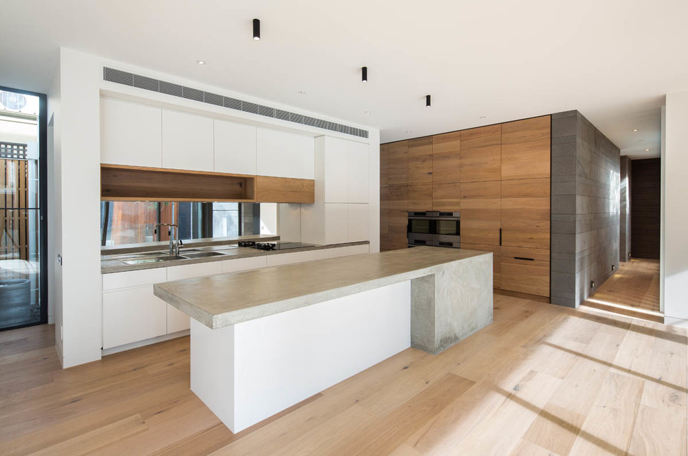 Contemporary kitchen in Melbourne.