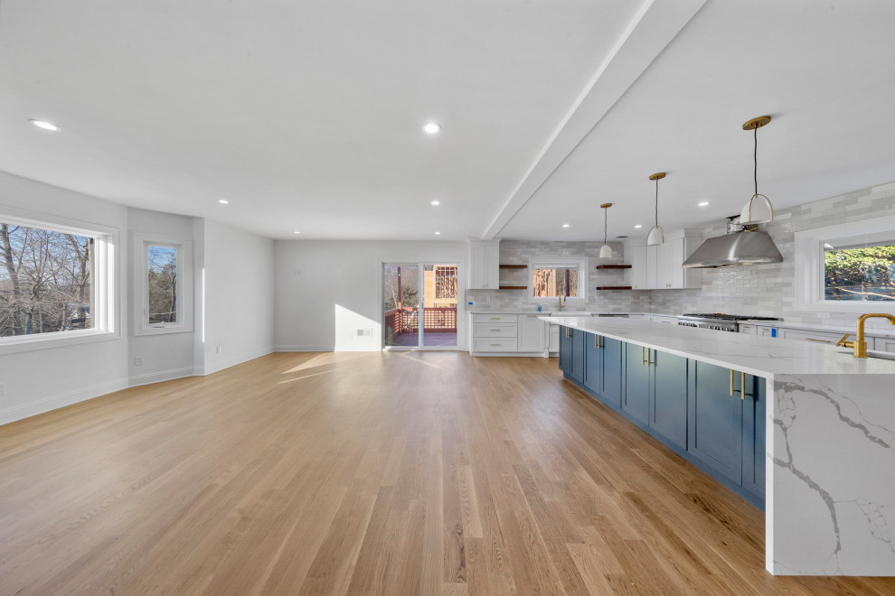 Open Concept Kitchen Living Area | Gut Remodel Haworth NJ