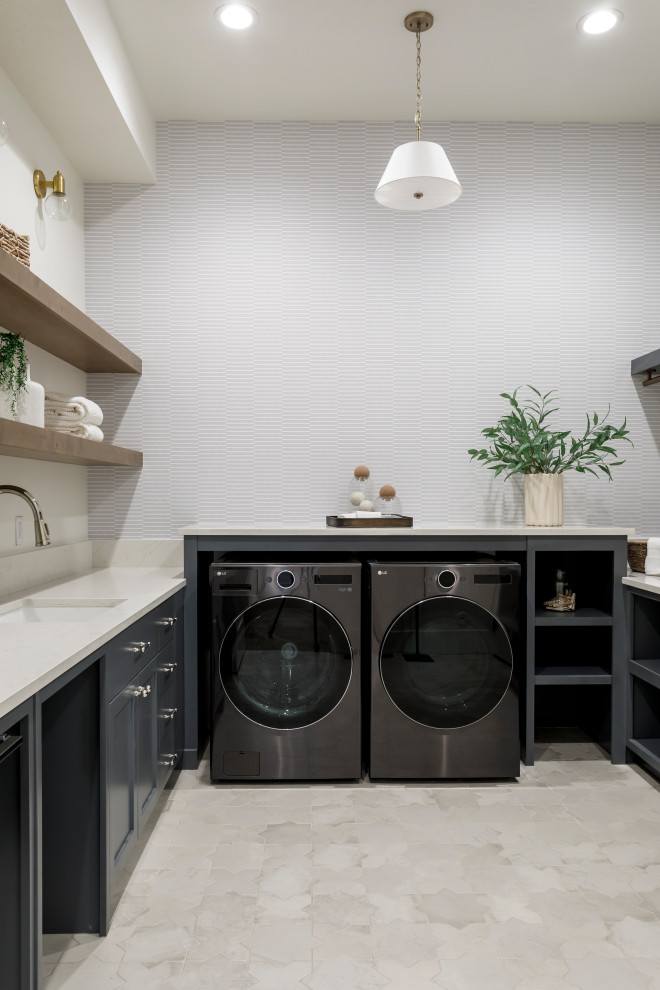 Transitional laundry room photo in Boise